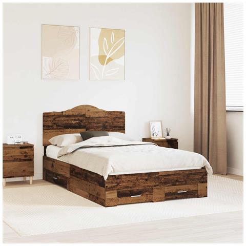 Struttura del letto con cassetto Legno vecchio 120 x 190 cm - Foto 2