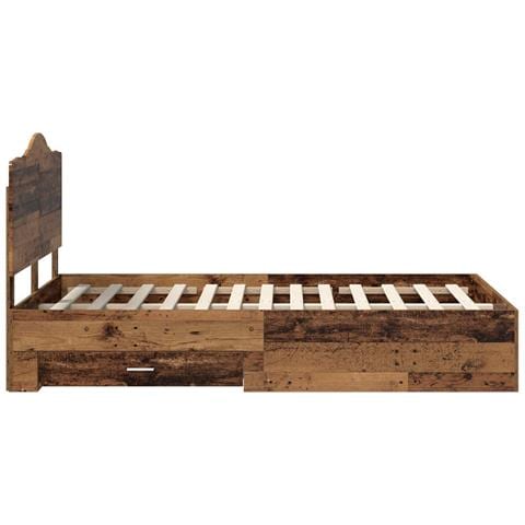 Struttura del letto con cassetto Legno vecchio 120 x 190 cm - Foto 9