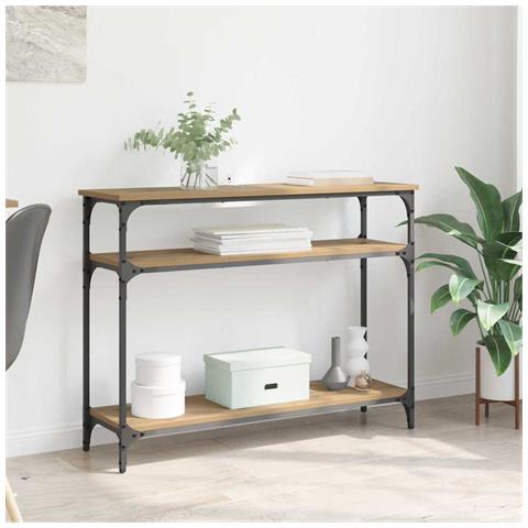 Tavolo consolle Rovere artigianale 100 x 29 x 75 cm - Foto 2