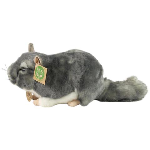 Peluche Cincillà 21cm Realista Ultra Morbido In Materiale Riciclato Ecologico, Grigio - Foto 2