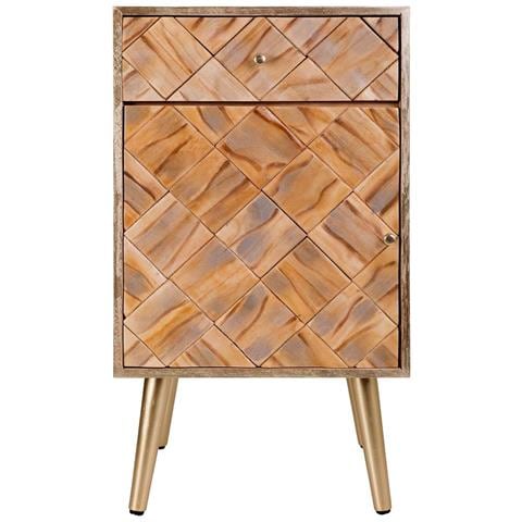 Comodino In Legno Marrone 40x35x71 - Foto 2