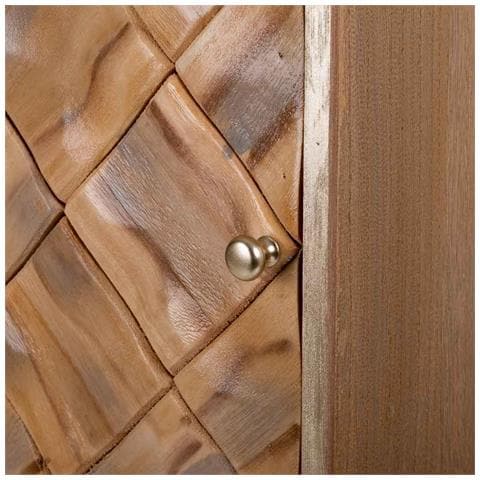 Comodino In Legno Marrone 40x35x71 - Foto 8