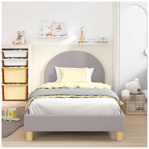 Struttura letto bambini con testata Grigio chiaro 90 x 190 cm - Foto 2