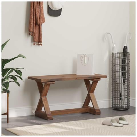 panchina Naturale 85 x 35 x 47 cm Legno massello di recupero - Foto 2