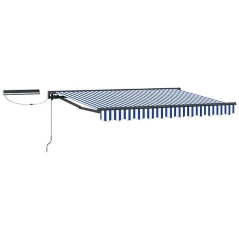 Tettuccio Elettrico Retrattile Blu e Bianco 3,5 x 2,5 m - Foto 1