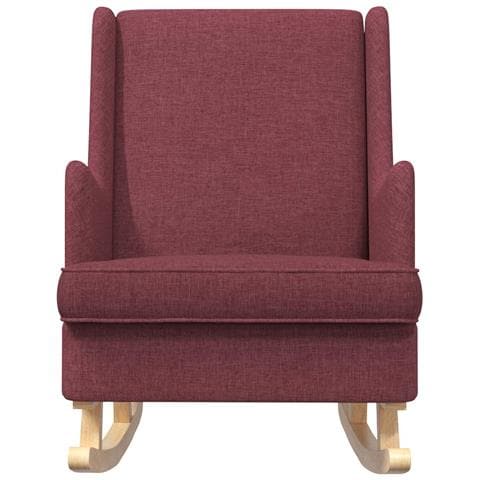 Sedia a dondolo Rosso Vino 62 x 80 x 85 cm Tessuto - Foto 2