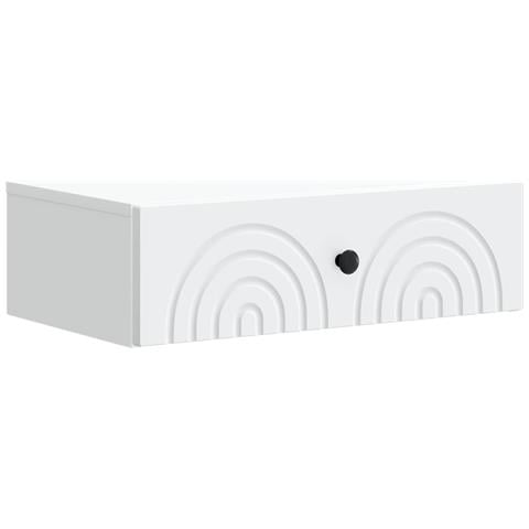 Tavolino da Parete Laterale Bianco 59 x 34,5 x 17 cm - Foto 1