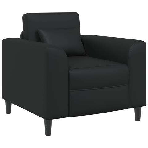 Poltrona Nero Similpelle - Foto 1