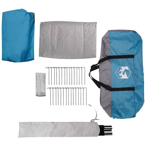 Tenda familiare con telo da pioggia resistente all'acqua Blu - Foto 9