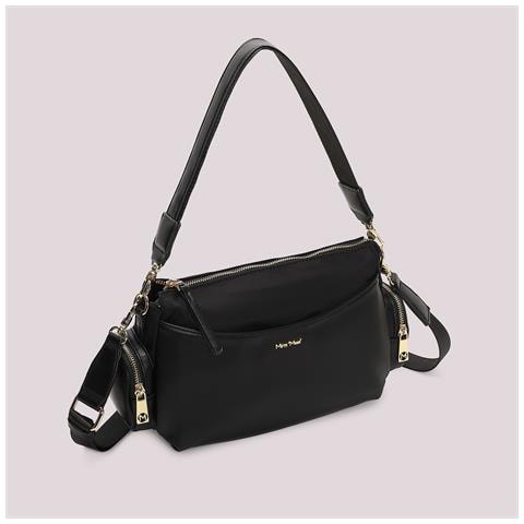 borsa a tracolla in nylon NERO - Foto 2