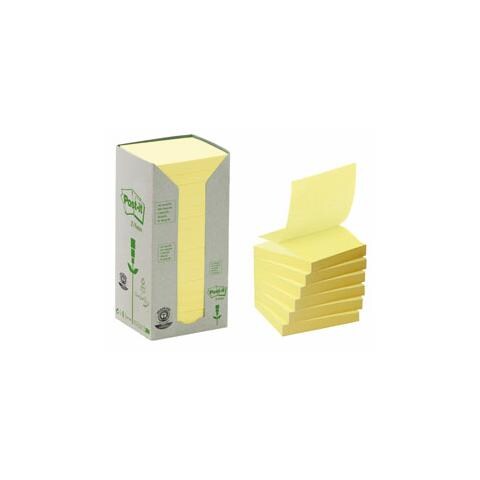confezione da 16 pezzi - blocco 100foglietti post-it®z-notes green 76x76mm r330-1t giallo ricicl. 100 - Foto 1