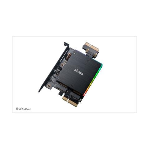 Controller M. 2 Dual Ak-pccm2p-04 Pci-e Rgb Led - Foto 1