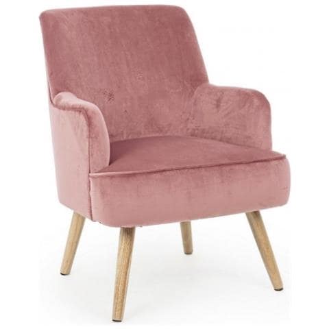 Poltrona Adeline Velluto Rosa Antico - Foto 3