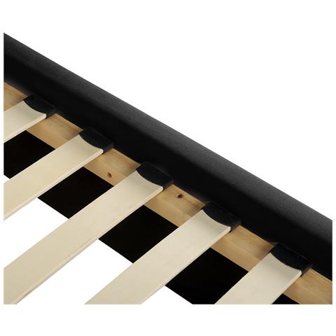 Letto Matrimoniale In Velluto Nero 160 X 200 Cm Ayette - Foto 22