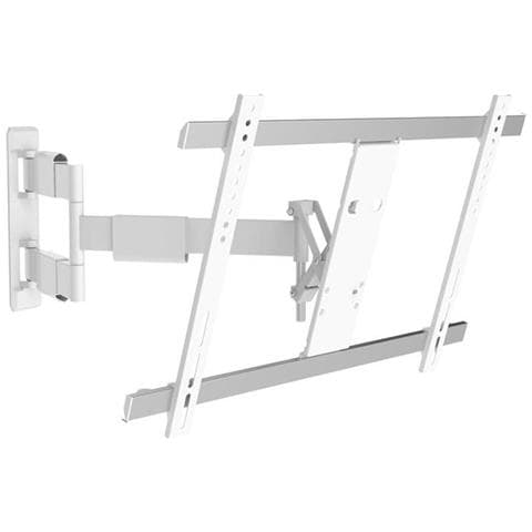 Supporto A Parete Bianco Per Monitor Tv 32-60"" Completamente Mobile, Estensibile, Orientabile, Orientabile, Inclinabile, Ruotabile, Ultrapiatto, Slimline-a-466-w - Foto 1