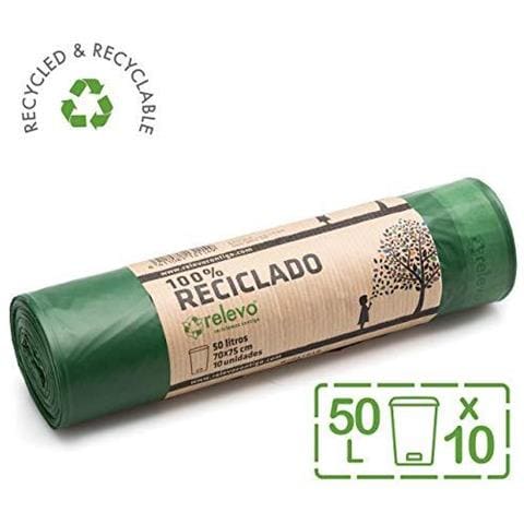 Riciclato Al 100 Bin Liners Heavy Duty 50l 10 Bin Borse - Foto 1