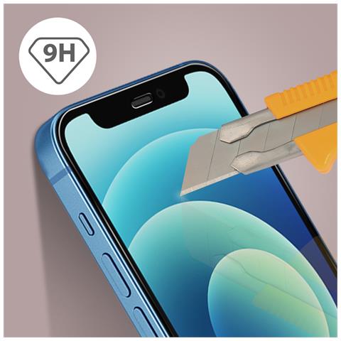 Vetro Temperato 9h Iphone 12 Mini Smussato Antiurti Trasparente - Foto 10