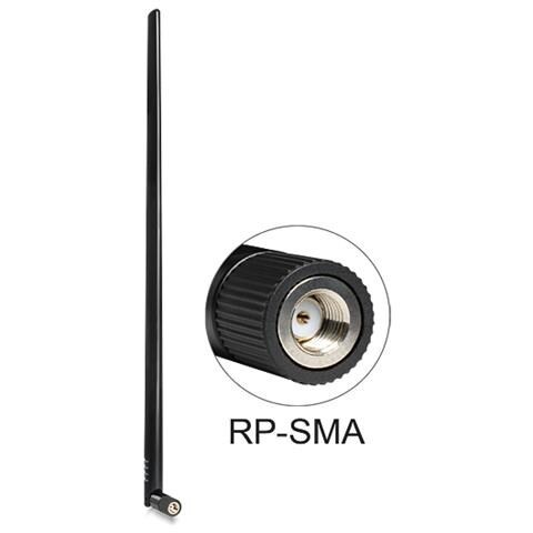 88450, IEEE 802.11b, IEEE 802.11g, IEEE 802.11n, 2.4 - 2.5, Omnidirezionale, RP-SMA, Vertical polarization, Nero - Foto 1