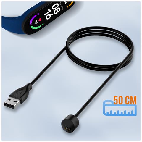 Cavo Di Ricarica Magnetico Xiaomi Mi Band 6 E 5 Resistente Lungo 50 Cm Nero - Foto 10