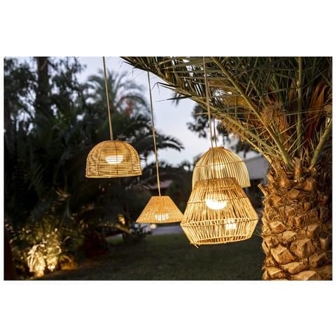 Lampada A Sospensione Led 9w Sisine Hang Naturale 305xø400 Mm Fibre Naturali - Foto 1