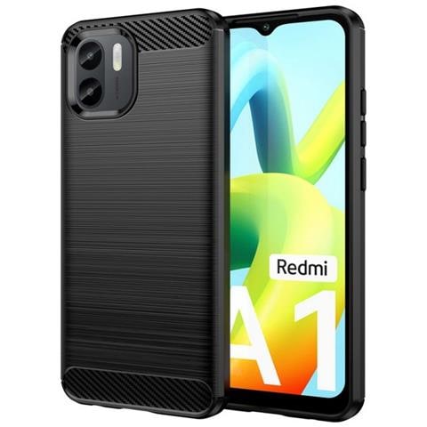 Custodia B-case Tpu Silicone Cover Case Per Xiaomi Redmi A1 Carbon Metal Black - Foto 1