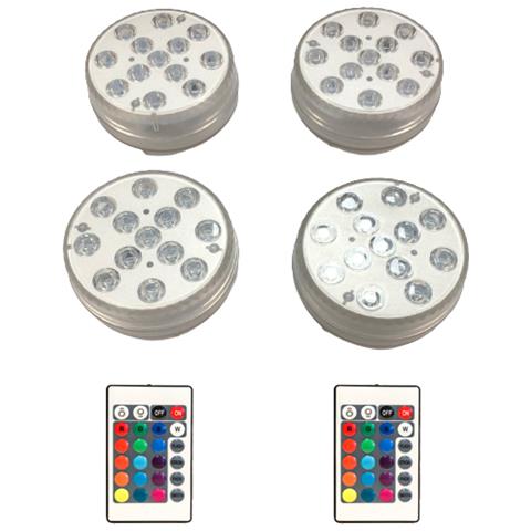 Luci Led Rgb Impermeabili Per Piscina, Confezione Da 4, Con Telecomando - Foto 7