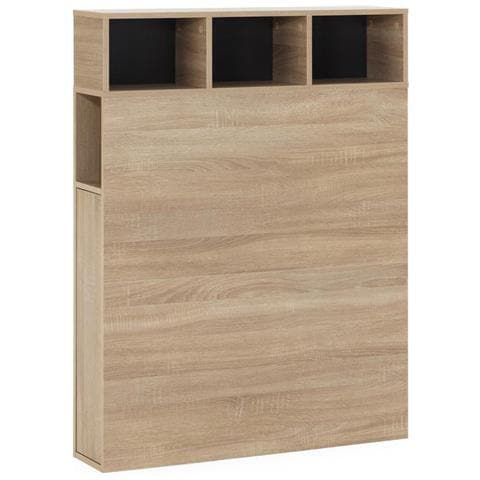 Testata Letto Zeus 95 Cm Con Contenitore Rovere, 2 Ante 9 Fori - Foto 1
