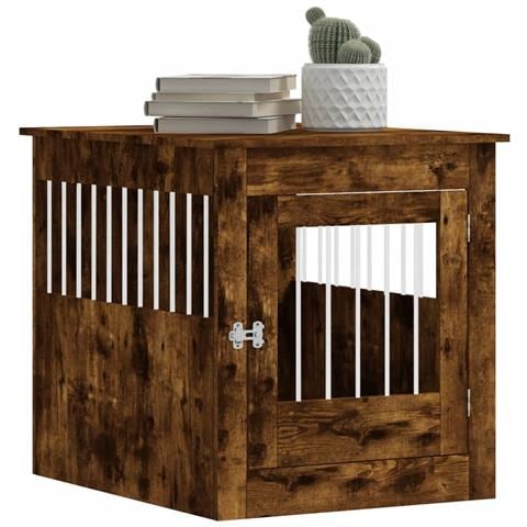 Gabbia Cani Da Arredamento Rovere Fumo 64,5x80x71cm Multistrato - Foto 2