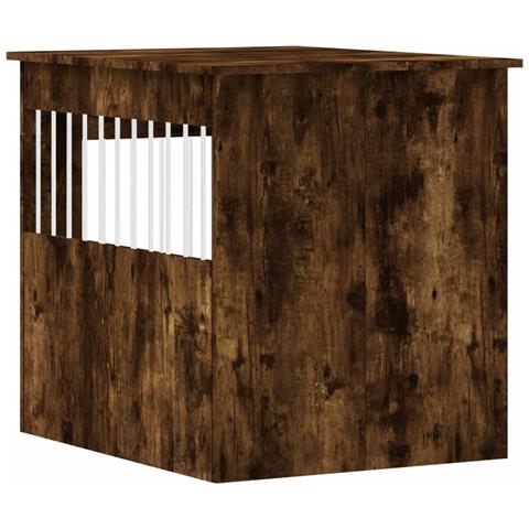 Gabbia Cani Da Arredamento Rovere Fumo 64,5x80x71cm Multistrato - Foto 7
