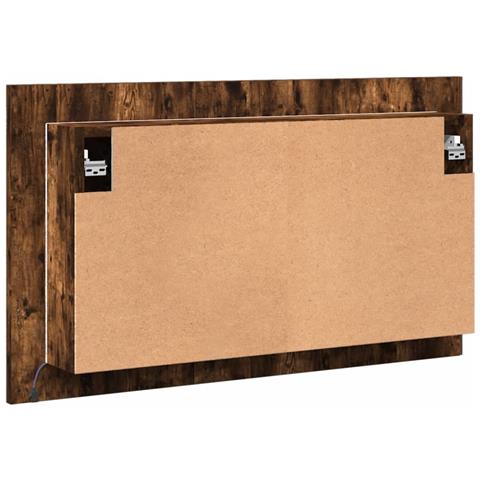 Armadietto A Specchio Con Led Rovere Fumo 80x12x45cm Acrilico - Foto 9