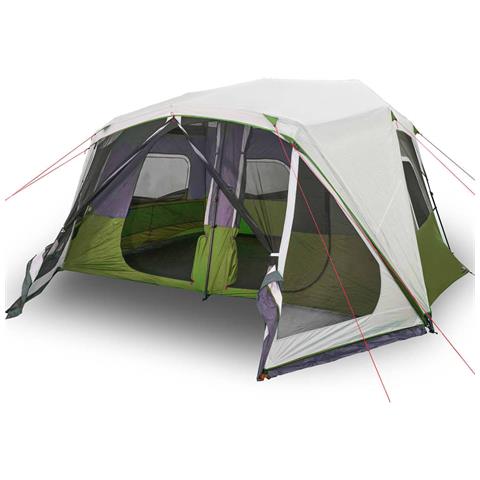 Tenda Famiglia con LED 10 Persone Verde Chiaro Rilascio Rapido - Foto 1