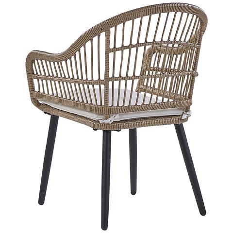 Set Da Pranzo Da Giardino 6 Posti In Rattan Color Naturale Aliano Ii - Foto 8