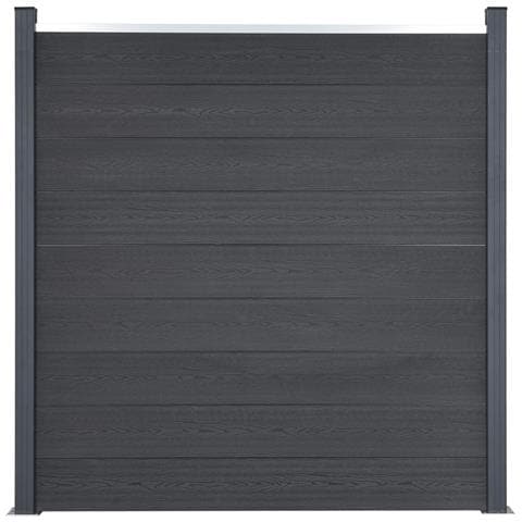 Set Pannello Di Recinzione Grigio 180x186 Cm In Wpc - Foto 2