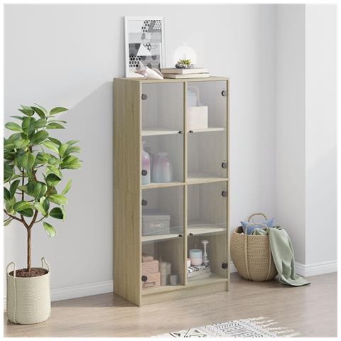 Credenza Con Ante Rovere Sonoma 68x37x142 Cm Legno Multistrato - Foto 3