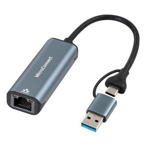 Microconnect Mc-usbacnet1g Adattatore Per Inversione Del Genere Dei Cavi Usb C Rj-45 Nero (usb-c / A To Rj45 Network - G - Foto 1