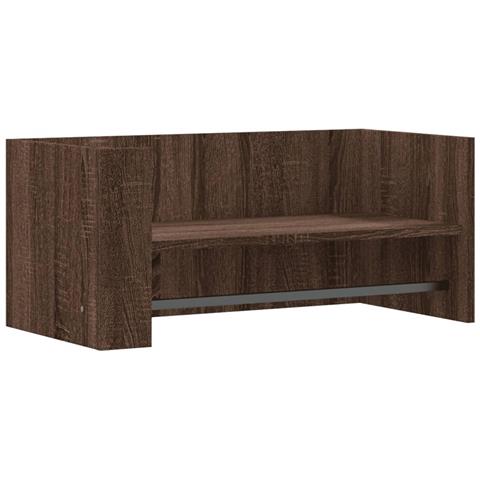 Mensola A Muro Rovere Marrone 70,5x35x30,5 Cm Legno Multistrato - Foto 2