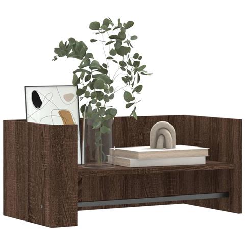 Mensola A Muro Rovere Marrone 70,5x35x30,5 Cm Legno Multistrato - Foto 3