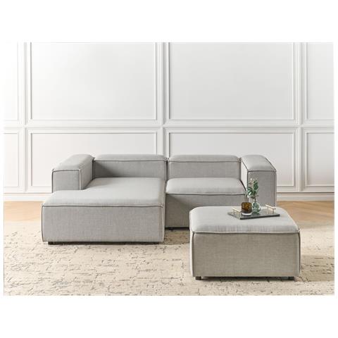 3 Posti Ardal Tessuto Grigio Chiaro Con Ottomana Lato Destro - Foto 1