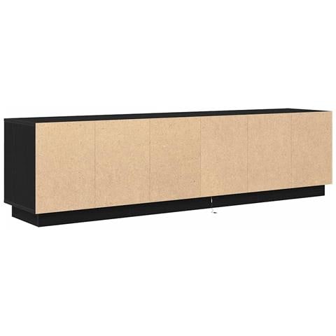 Mobile Porta TV con Luci LED Rovere Nero 193,5x41x50 cm - Foto 2