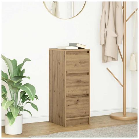 Credenza Rovere Artigianale 29,5x34x76 cm in Legno Multistrato - Foto 1