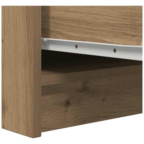 Credenza Rovere Artigianale 29,5x34x76 cm in Legno Multistrato - Foto 9