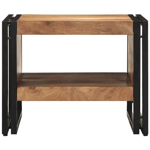 Tavolino da Salotto 50x50x38 cm Legno Massello di Acacia - Foto 9