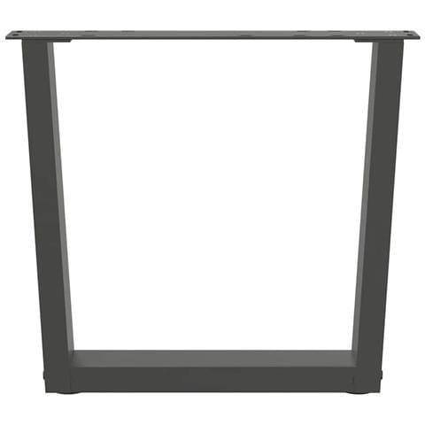 Gambe Tavolo Pranzo A V 2 Pz Antracite 50x(42-43,3)cm Acciaio - Foto 3