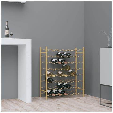 Lusso Casadino - Portabottiglie Per 48 Bottiglie Metallo Oro - Foto 2