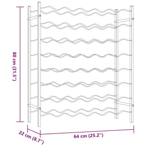 Lusso Casadino - Portabottiglie Per 48 Bottiglie Metallo Oro - Foto 8