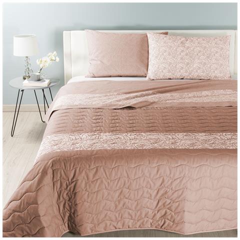 Copriletto Trapuntato Sweet Roses In Cotone - Geometrico, 80 Gr /mq Colore Grigio Misura Singolo - Foto 2