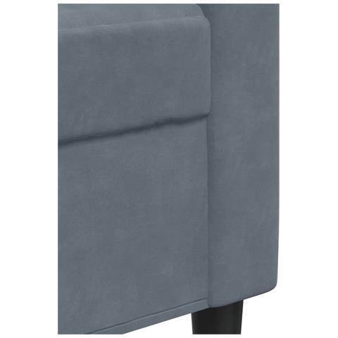 Set di Divani 4 pz con Cuscini e Rinforzi Grigio Scuro Velluto - Foto 9