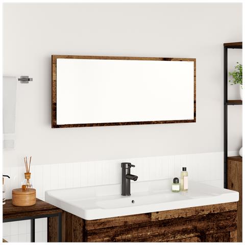 Specchio da Bagno Legno Vecchio Legno ingegnerizzato, Vetro - Foto 2