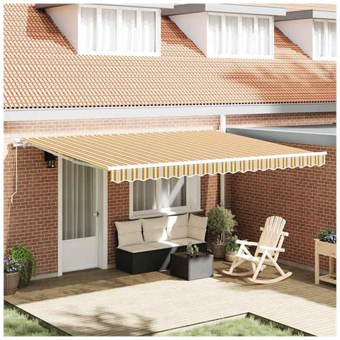 Tenda Retrattile Multicolore 450 × 300 cm Poliestere e Metallo - Foto 2