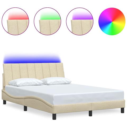 Giroletto senza Materasso Crema 140x190 cm in Tessuto - Foto 1